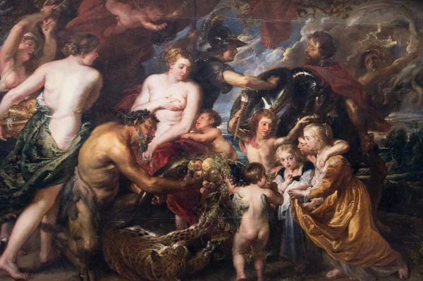 Minerva protege Pax de Marte (Paz e Guerra), 1629-1630, por Peter Paul Rubens (1577-1640) na National Gallery of London . — Fotografia de Stock