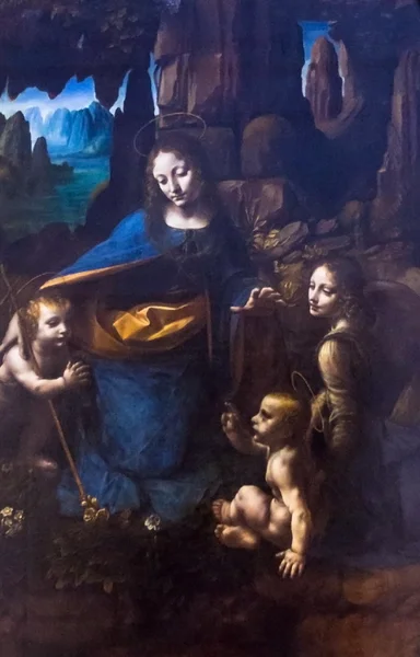 A Virgem da Rocha por Leonardo da Vinci (1452 - 1519 ) — Fotografia de Stock