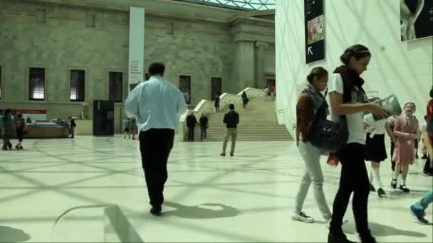 大英博物館のホールの 1 つ — ストック動画