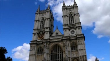 Üniversitesi St Peter Kilisesi, Westminster Abbey mavi gökyüzü arka plan, Londra, İngiltere