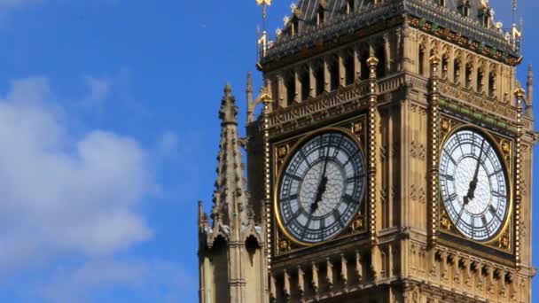 Big ben v westminster, Londýn — Stock video