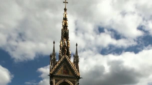 Albert Memorial, London.time prodleva — Stock video