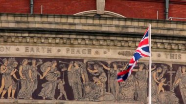 Royal Albert Hall ayrıntılı arka plan İngiltere bayrağı