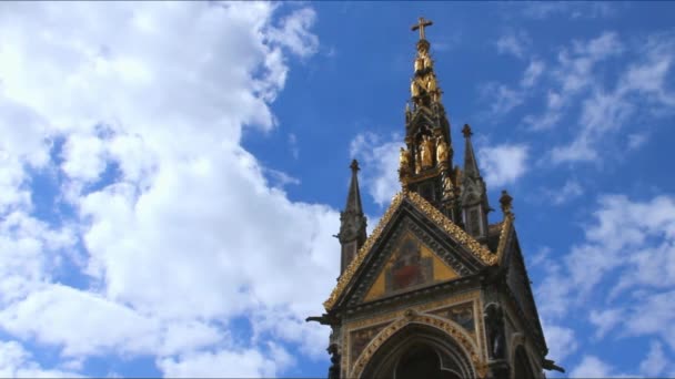 Toppen av Albert Memorial. London — Stockvideo