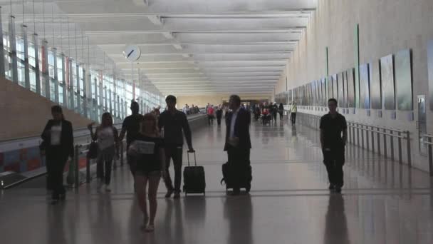 Lotnisko Ben Gurion w godzinach porannych — Wideo stockowe