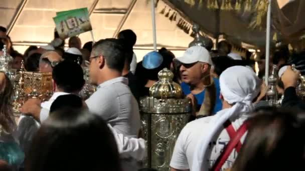 Ceremonia de Simhas Torá con sonido — Vídeos de Stock