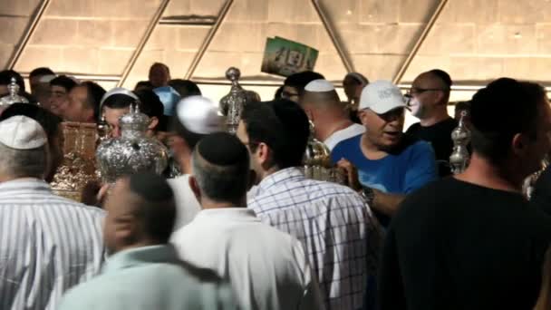 Ceremoni av Simhath Torah med ut ljud — Stockvideo