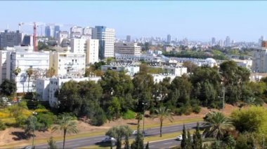 Tel-Aviv panoramik manzaralı. İsrail