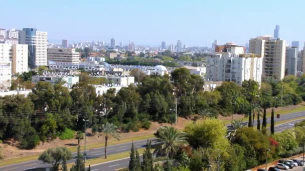 Panoramatický pohled z Tel Avivu. Izrael — Stock video