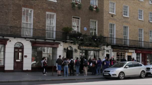 Sherlock Holmes Museum på Baker Street — Stockvideo