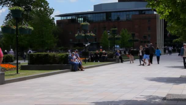 Royal Shakespeare Company Theatre, Stratford-Upon-Avon, Inghilterra — Video Stock