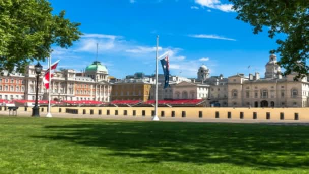 Horse Guards Parade, Londen. Zoom in — Stockvideo