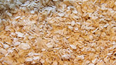 Yulaf ezmesi Falling Down yulaf ezmesi arka plan üzerinde yukarı kapatın