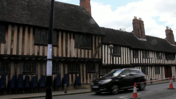 Escola histórica King Edward vi em Stratford Upon Avon — Vídeo de Stock