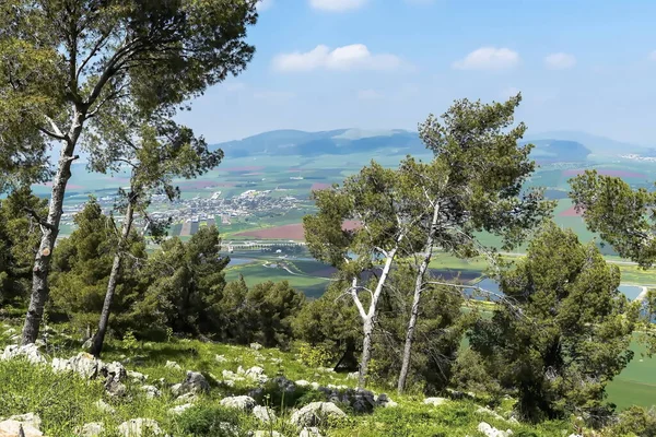 Panoramisch Uitzicht Een Vallei Van Beit Shean Vanaf Berg Gilboa — Stockfoto