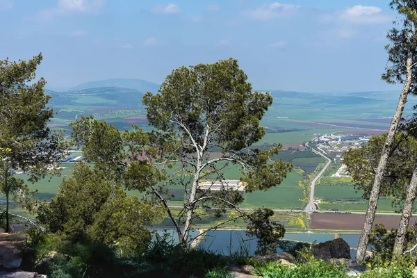 Panoramisch Uitzicht Een Vallei Van Beit Shean Vanaf Berg Gilboa — Stockfoto