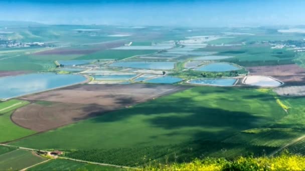 Vista Panorâmica Vale Beit Shean Partir Monte Gilboa Israel Aproxima — Vídeo de Stock