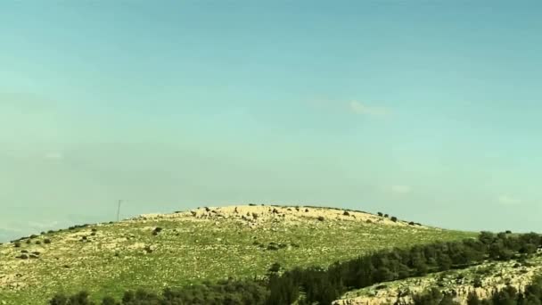 Vista Panorâmica Sobre Monte Gilboa Israel — Vídeo de Stock