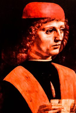 Tel Aviv, İsrail - 6 Mart 2019: Leonardo da Vinci 'nin 