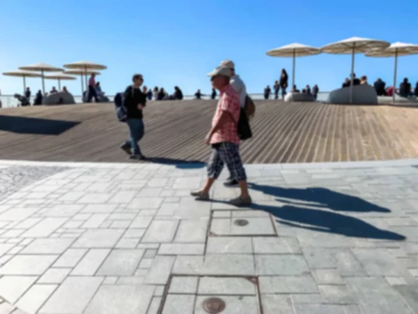 Tel Aviv Israel Março 2019 Passeio Pela Praia Mediterrâneo Gordon — Fotografia de Stock