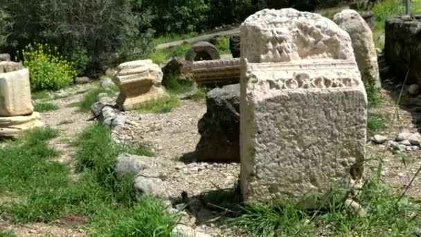 Baniyas Είναι Μια Αρχαία Πόλη Στο Ισραήλ Στους Πρόποδες Του — Αρχείο Βίντεο