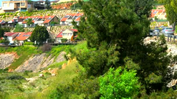 Metula Srail Nisan 2019 Metula Kasabasını Çevreleyen Yukarı Celile Tepelerinin — Stok video