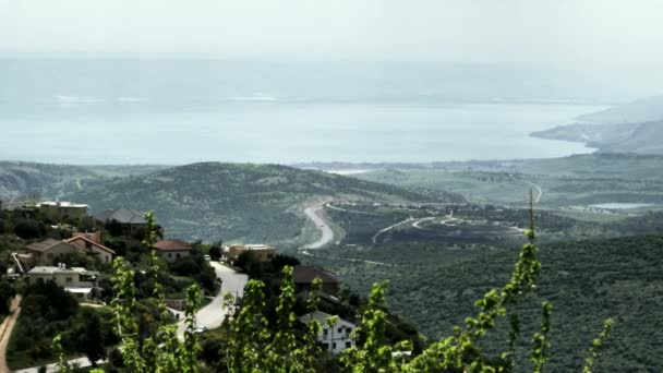 Panorama Dell Alta Galilea Dalle Cime Delle Colline Che Circondano — Video Stock