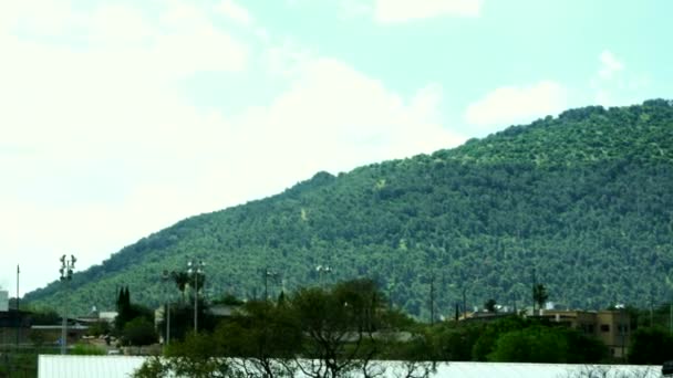 Tabor Dağı Har Tavor Srail Aşağı Celile Şehrinde Celile Denizi — Stok video