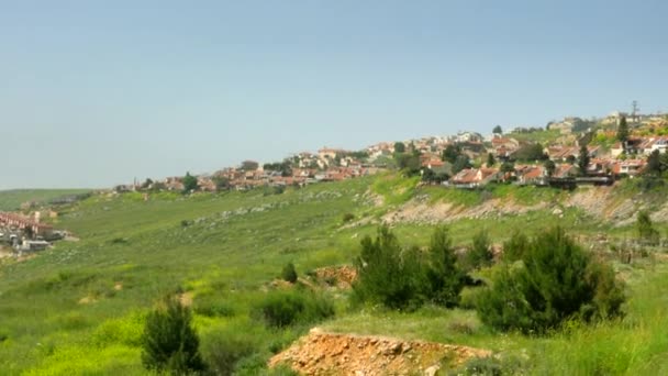 2012 Metula Israel April 2019 Panorama Upper Galilee Hills Town — 비디오