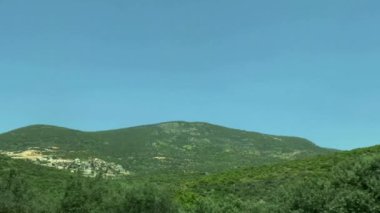 İlkbahar zamanı Aşağı Celile Panoraması. 4K