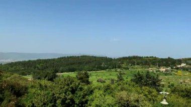 İlkbahar zamanı Aşağı Celile Panoraması. 4K