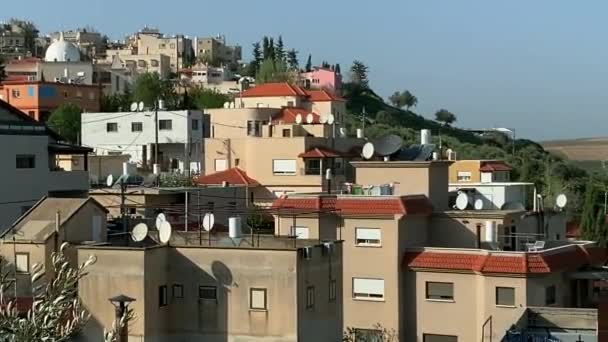 Jish Nebo Gush Khalaf Typická Arabská Maronitská Vesnice Severní Horní — Stock video