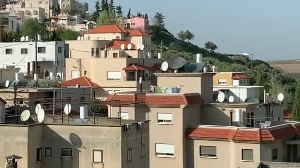 Jish Gush Khalaf Tipico Villaggio Arabo Maronita Nell Alta Galilea — Video Stock