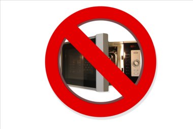 No microwave, sign  clipart