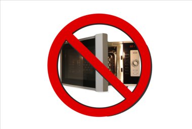No microwave, sign  clipart
