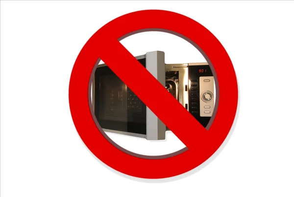 No microwave, sign — Stock Photo, Image