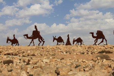 Deve karavan Negev Çölü, tr Avdat Milli Parkı