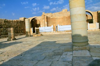 Sunak yer Bizans dönemi antik Kilise şehrin Avdat. Negev çölü. İsrail 