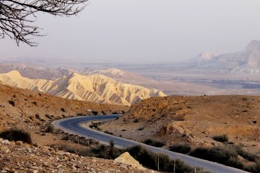 Kanyon Ein-Avdat Necef taşlı çölde