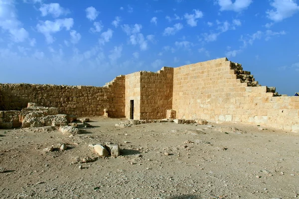 Ruinas de Avdat - antigua ciudad fundada y habitada por nabateos en el desierto de Negev — Foto de Stock