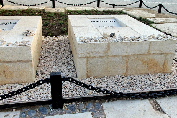 以色列创始人 David Ben Gurion 纪念公墓和他的妻子 Poline — 图库照片