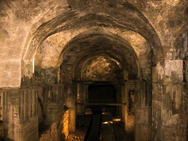 Återställt undeground del av Herodes palats i Jerusalem. — Stockfoto