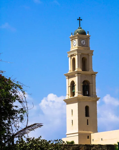 Franciscan St. Peters Kirke i Jaffa, en del af Tel Aviv , - Stock-foto