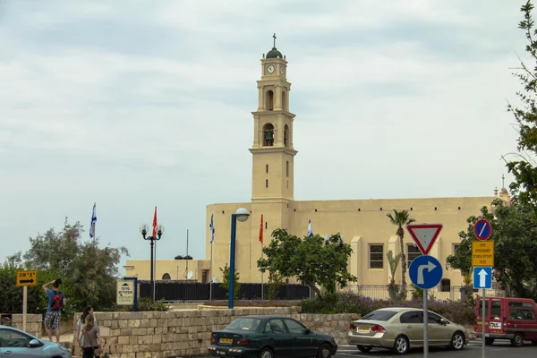 성 베드로 교회는 jaffa, 텔아비브, 이스라엘의 부분에서에서 프란체스코 교회. — 스톡 사진