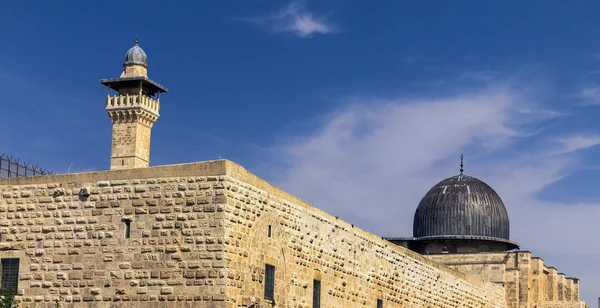 Moschea Al Aqsa, terzo luogo più sacro dell'Islam sul Monte del Tempio nella Città Vecchia. Gerusalemme — Foto Stock