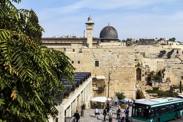 Al-Aqsa Mosque, a harmadik a legszentebb telek az iszlámban, Jeruzsálem, Izrael. — Stock Fotó