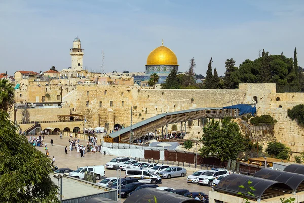 Westmauer und Tempelberg, jerusalem — Stockfoto