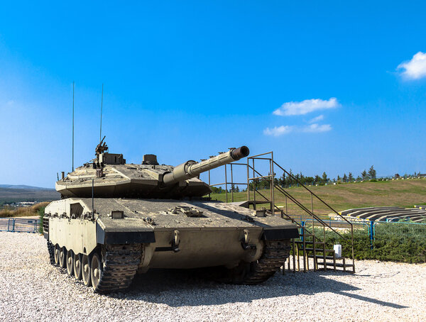 Israel made main battle tank Merkava  Mk IV .  Latrun, Israel