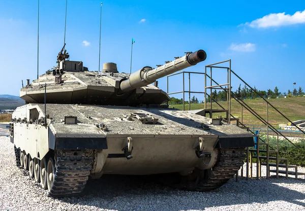 Israël gemaakt belangrijkste strijd tank Merkava Mk Iv. Latrun, Israël — Stockfoto