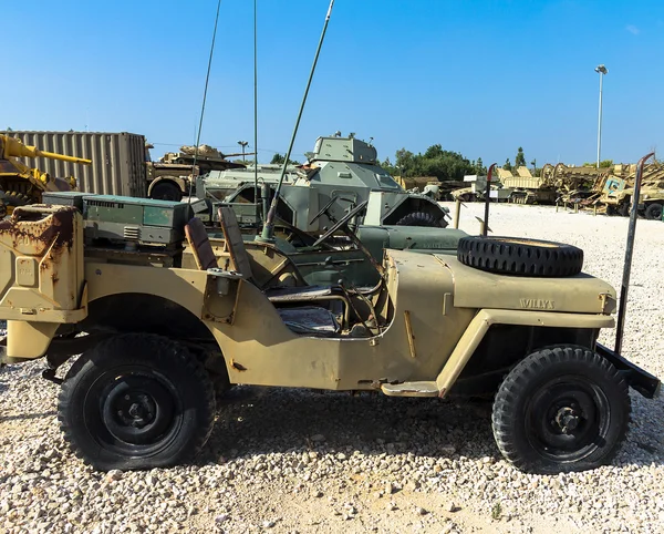 Camion Willys MB, U.S. Army, 1 / 4 tonne, 4x4 ou Ford GPW. Latrun, Israël — Photo